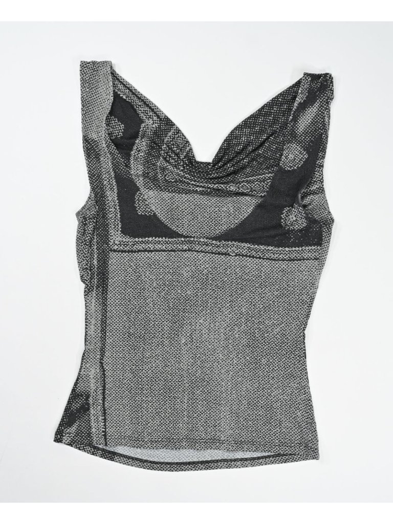 Miaou Lani Tank Top In Sciarpa Print Black & White — image 2 of 4